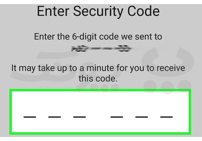 واردکردن کد تأیید برای بازیابی رمز اینستاگرام